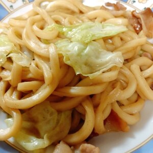 　豚肉で！　「すき焼き風焼うどん」　　♪♪